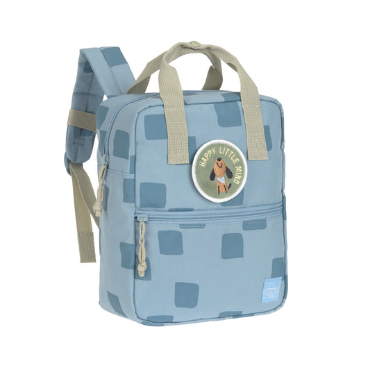 Kindergartenrucksack Square Pattern Party Blau