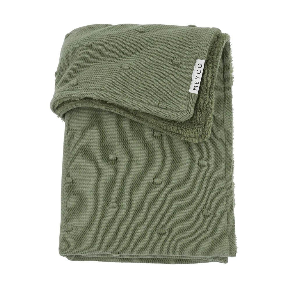 Decke Mini Knoten Teddy Waldgrün 2.0 TOG Meyco