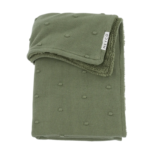 Decke Mini Knoten Teddy Waldgrün 2.0 TOG Meyco