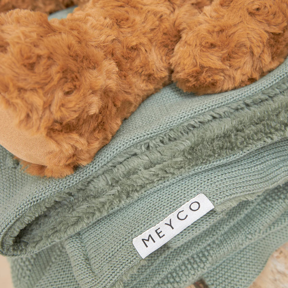 Decke Mini Knoten Teddy Waldgrün 2.0 TOG Meyco