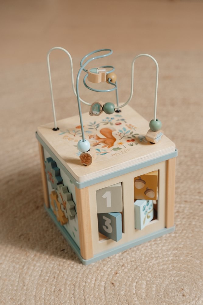 Motorikwürfel Forest Friends "Zur Geburt" Little Dutch