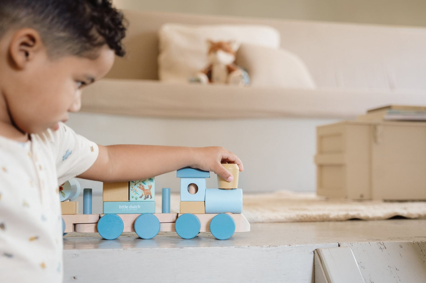 Holz Zug Forest Friends "Zur Geburt" Little Dutch