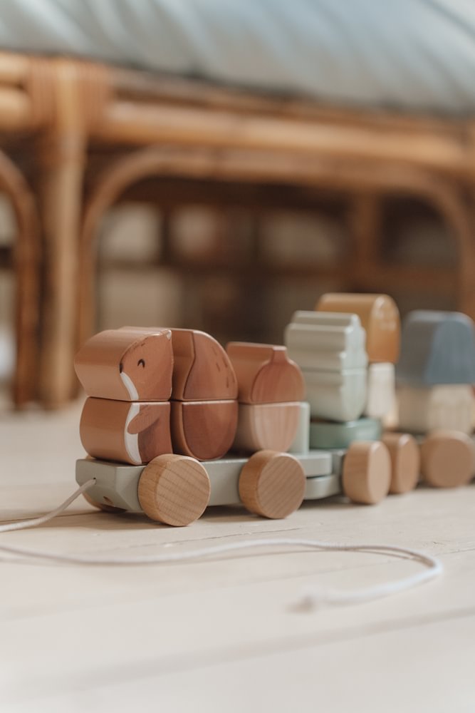 Holz Zug Eichhörnchen Forest Friends "Zur Taufe"  Little Dutch