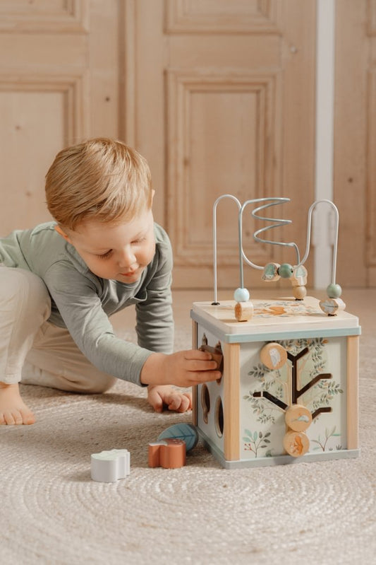 Motorikwürfel Forest Friends "Zur Geburt" Little Dutch