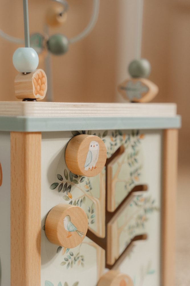 Motorikwürfel Forest Friends "Zur Geburt" Little Dutch