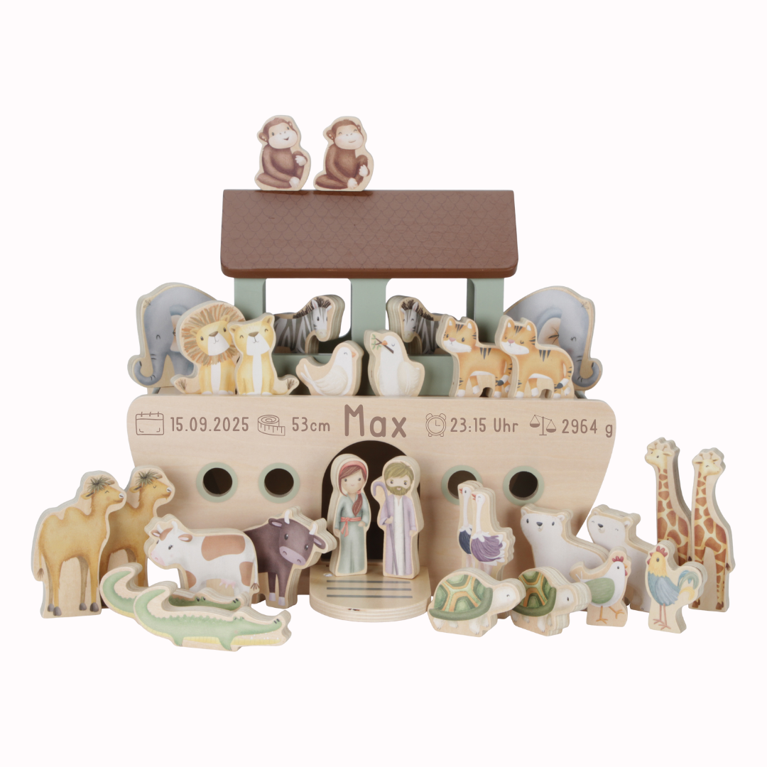 Arche Noah Holz Zur Geburt Little Dutch
