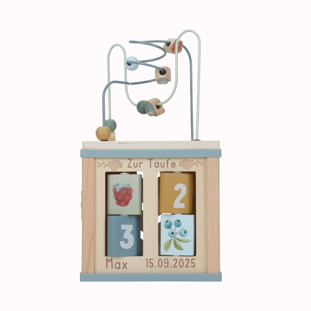 Motorikwürfel Forest Friends "Zur Taufe" Little Dutch