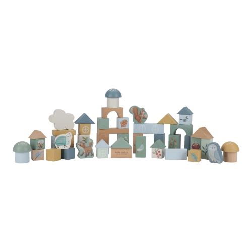 Little Dutch Bausteine blau Forest Friends Holzbauklötze