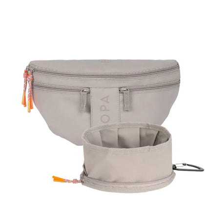 Leckerlibeutel Emma Taupe & Hundenapf Tura Taupe Palopa