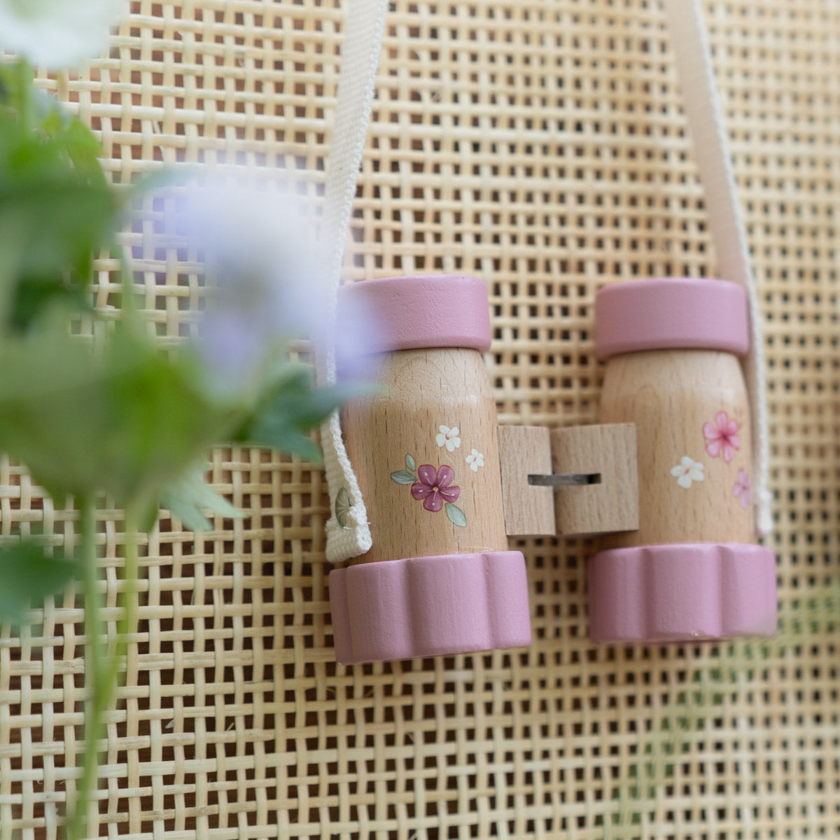 Little Dutch rosa Kinder Fernglas Holz Fairy Garden