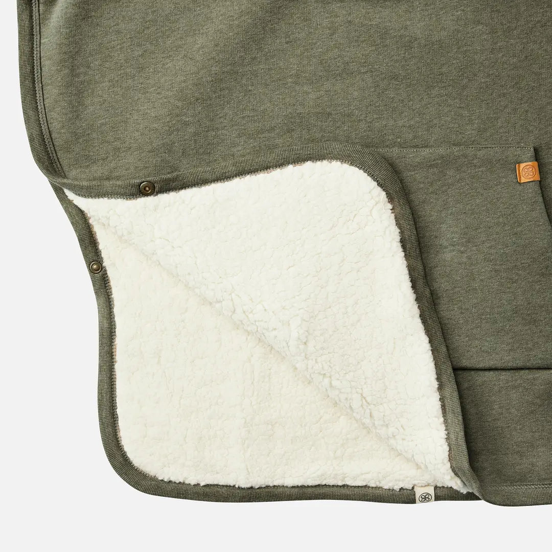 Cloby Teddy Poncho Forest Green