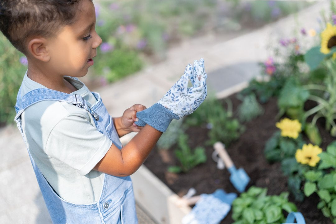 Little Dutch Kinder Gartenhandschuhe blau Forest Friends