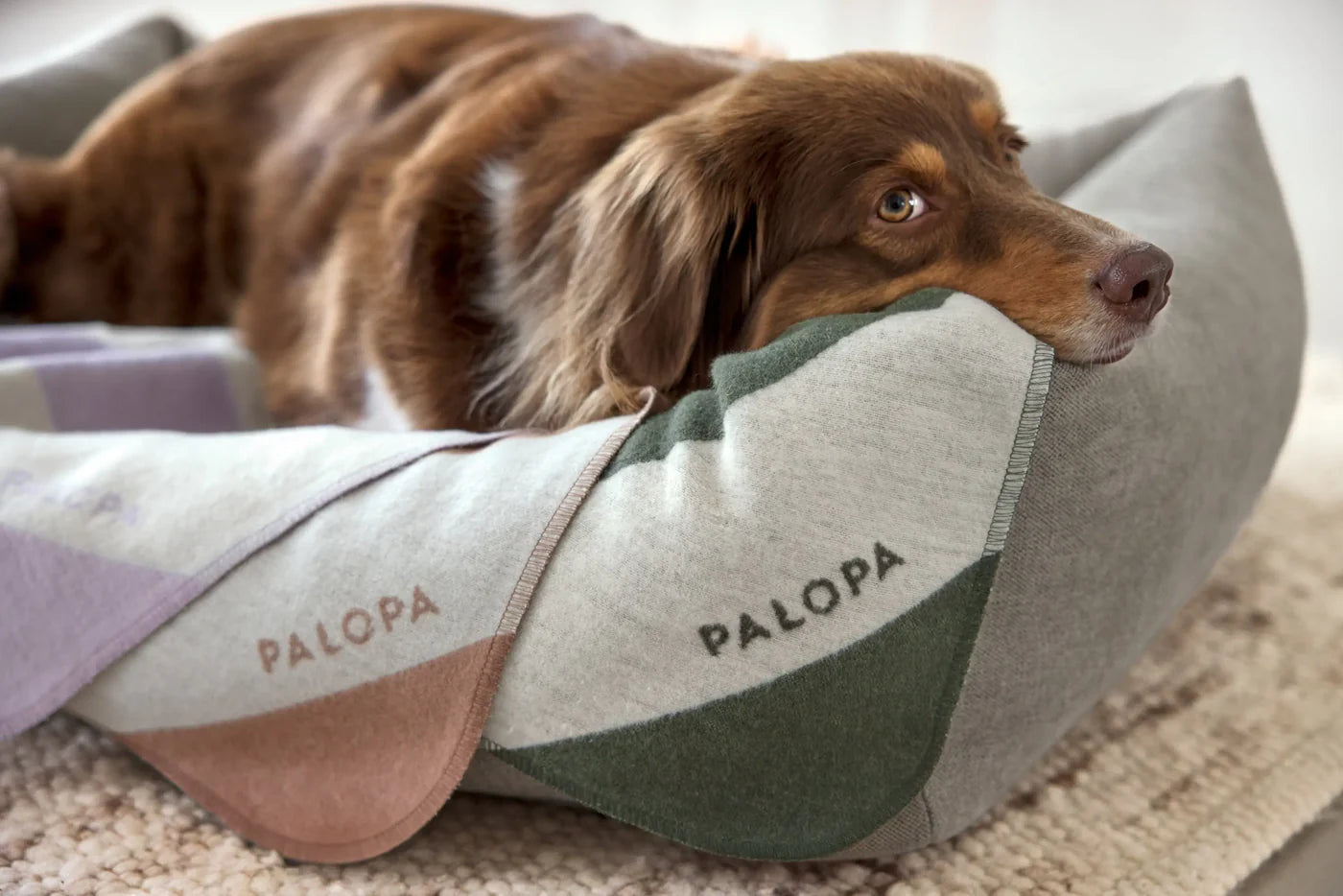 Hundedecke M Ida Streifen Dunkelgrün Palopa