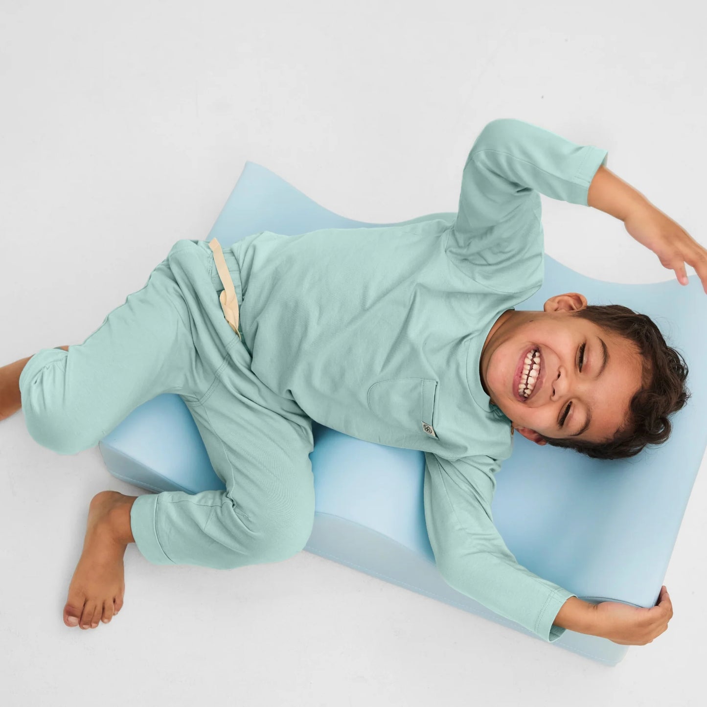 Cloby Langarmshirt in Sea Blue UPF 50+