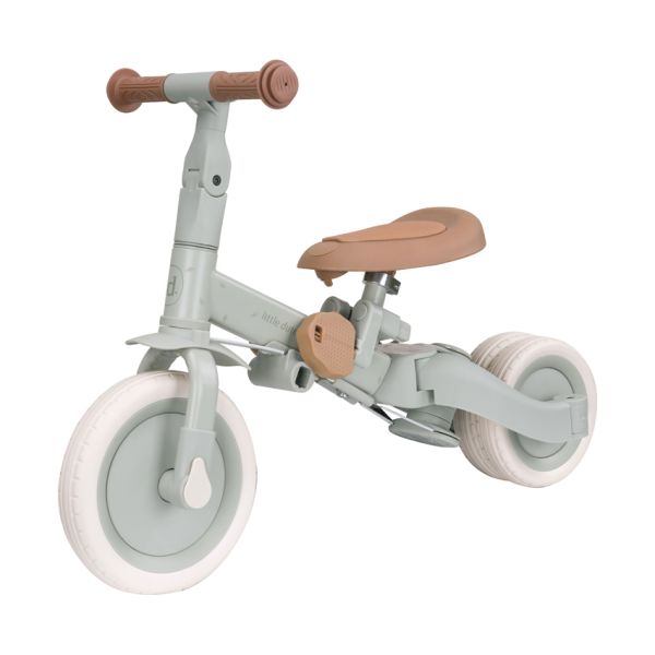 Dreirad 4 in 1 mit Griff Grün Green Leaf Little Dutch