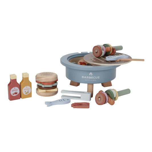 Little Dutch Grill Holz Spielzeuggrill BBQ Set