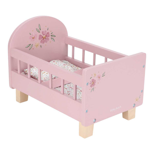 Little Dutch Puppenbett Holz mit Textilien Soft Flowers
