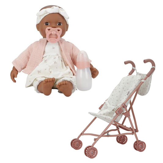 Puppe Buggy Set Noa und Puppenbuggy Spiel Bundle Little Dutch