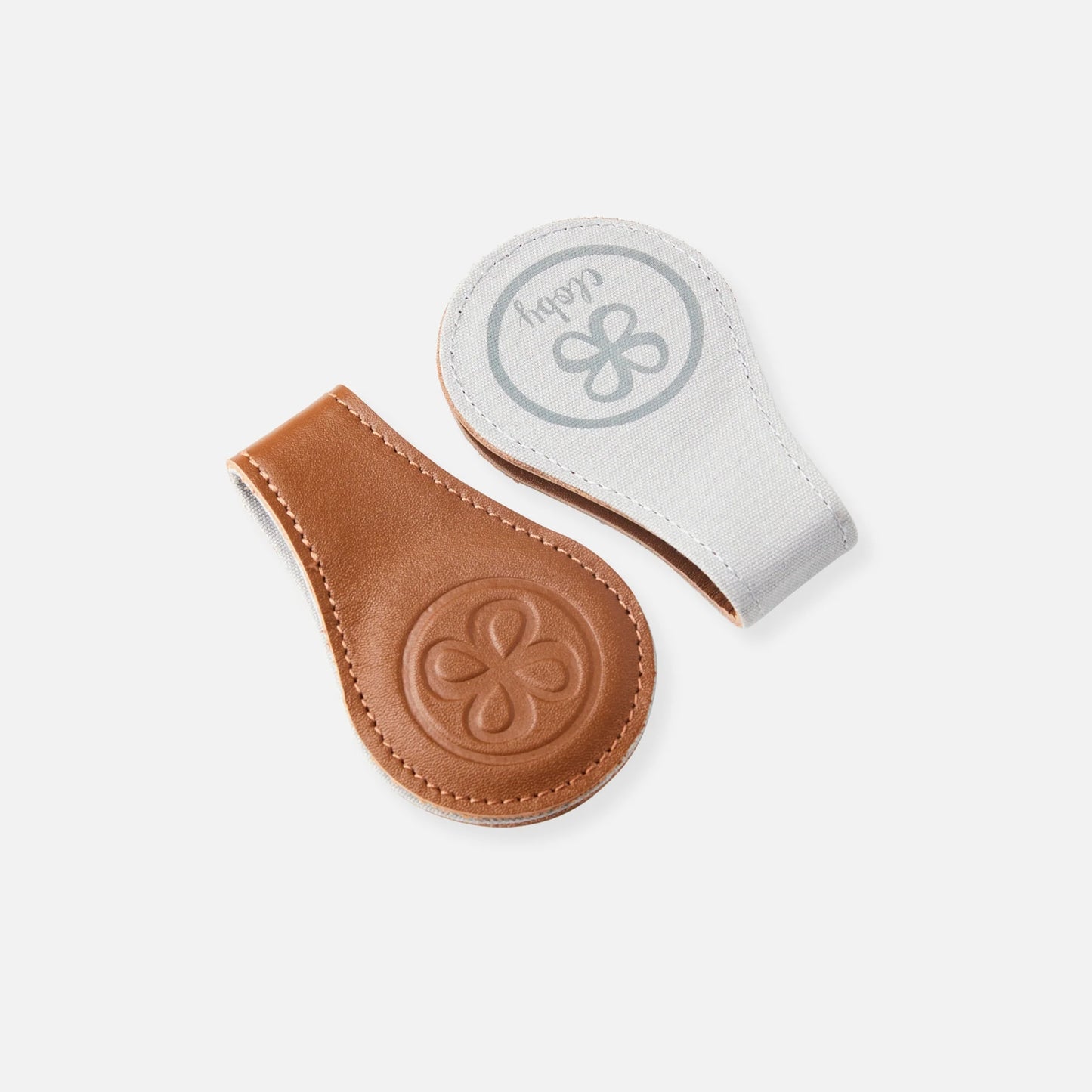 Cloby Magnetclips Braun (Leder)