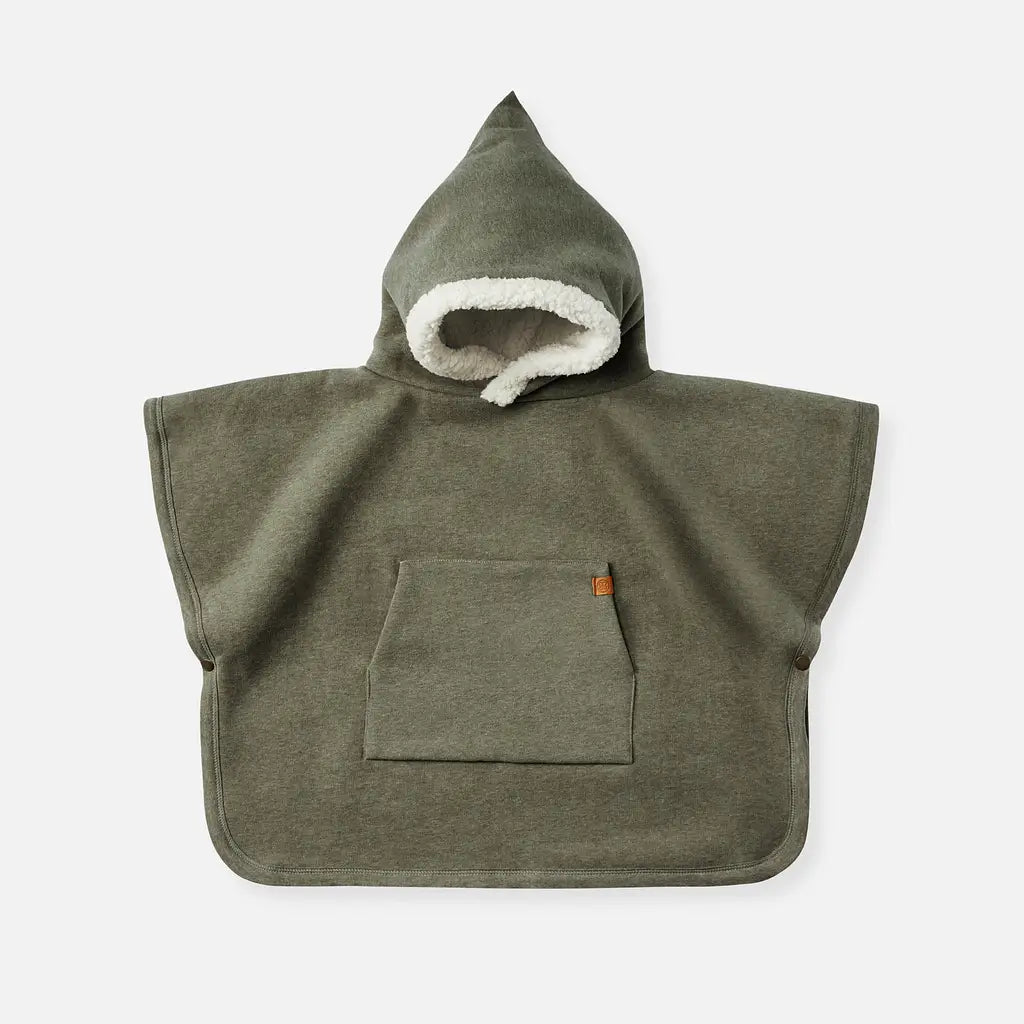 Cloby Teddy Poncho Forest Green