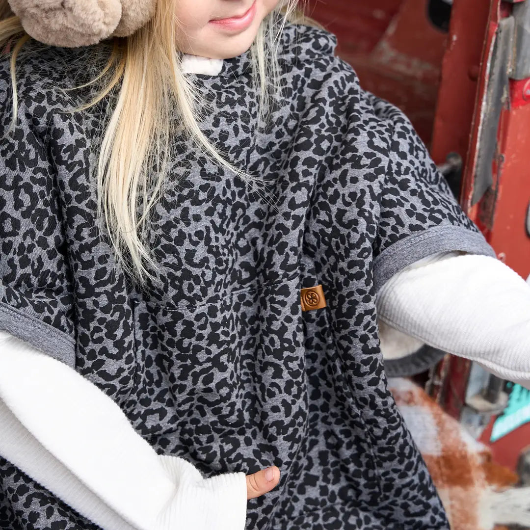 Cloby Teddy Poncho Leopard