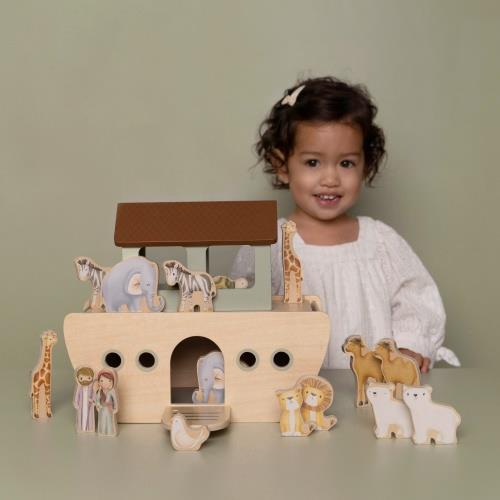Arche Noah Holz personalisiert  Zur Taufe - Little Dutch