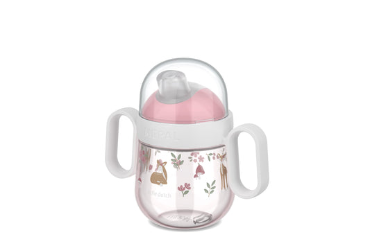 Auslaufsicherer rosa Trinklernbecher Mepal Mio Fairy Garden Little Dutch