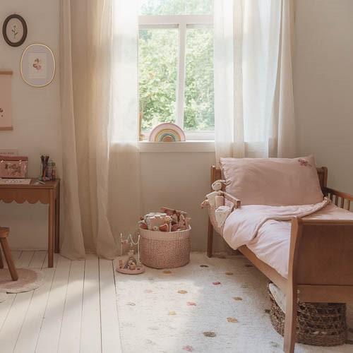 Bezug Kinderbett rosa Reh – 100x140 cm Little Dutch