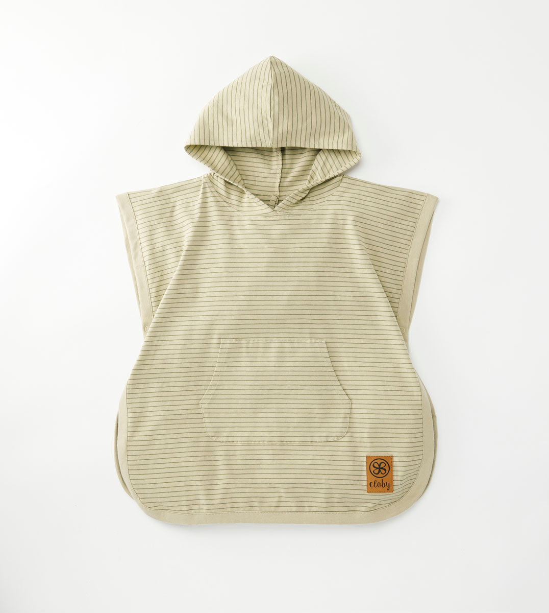 Cloby UV Poncho gestreift Sandy Beach Olivgrün UPF-50+