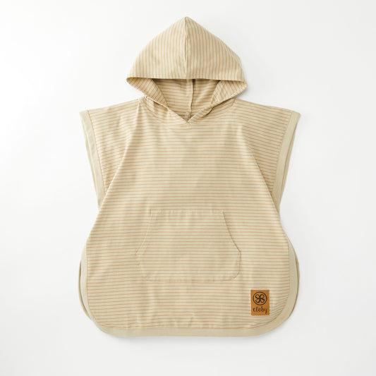 Cloby UV Poncho gestreift Sandy Beach Peanut Brown