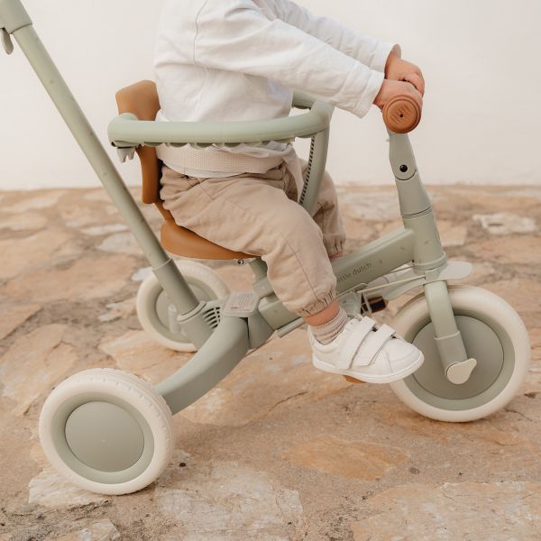 Dreirad 4 in 1 mit Griff Grün Green Leaf Little Dutch
