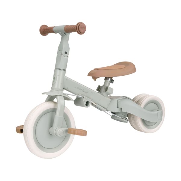 Dreirad 4 in 1 mit Griff Grün Green Leaf Little Dutch