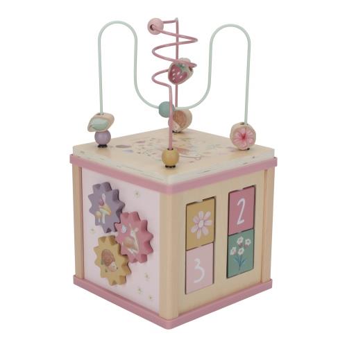 Little Dutch rosa Holz Aktivitäten Motorik Würfel Fairy Garden