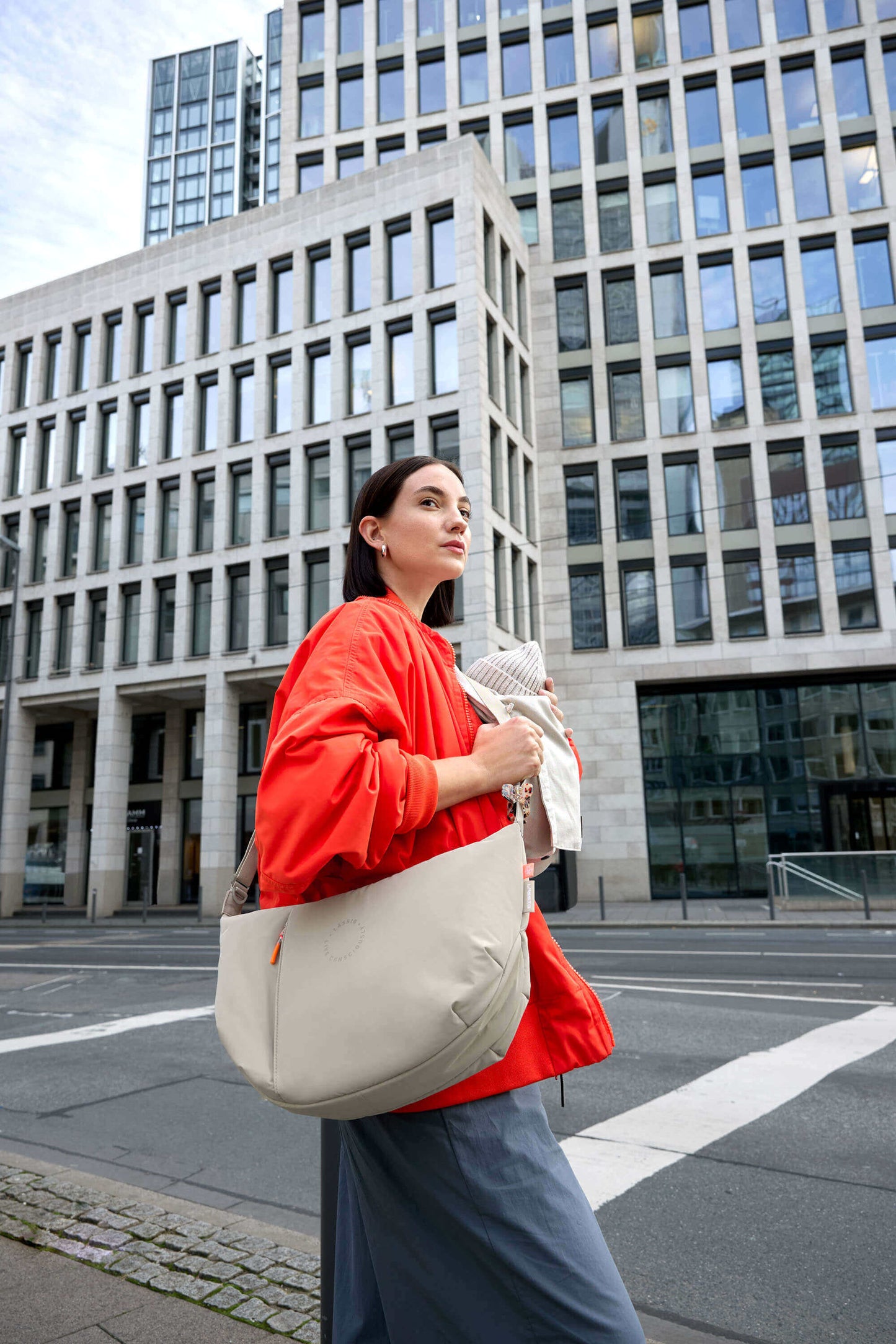 Lässig Wickeltasche Crossbody beige Lunua Bum Bag