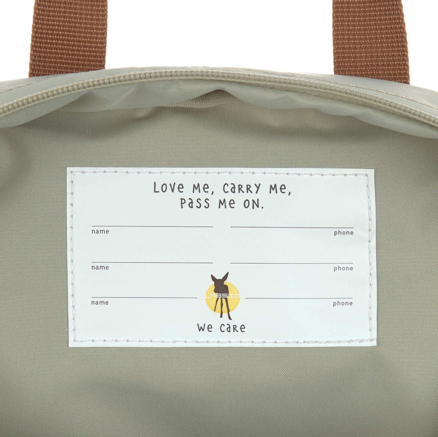 Lässig Kindergartenrucksack Square Little Gang Light Khaki