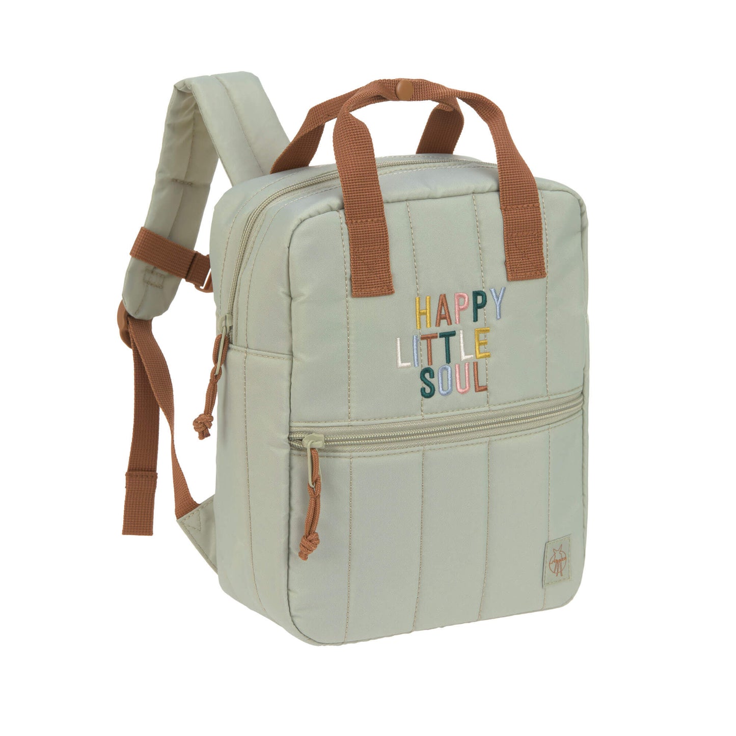 Lässig Kindergartenrucksack Square Little Gang Light Khaki