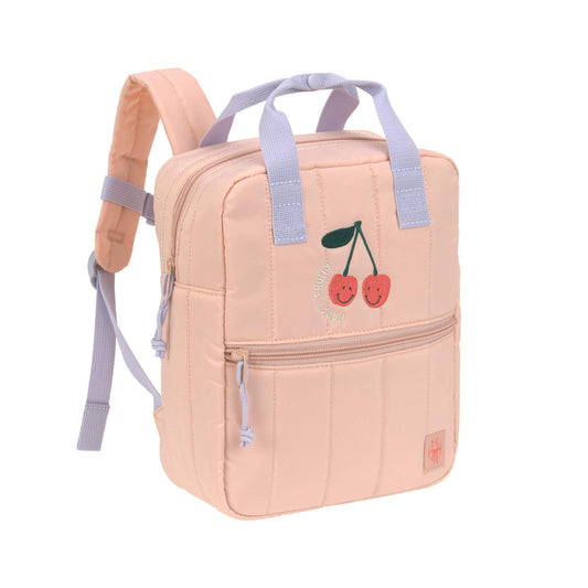 Lässig rosa Kindergartenrucksack Kirsche Square Little Gang