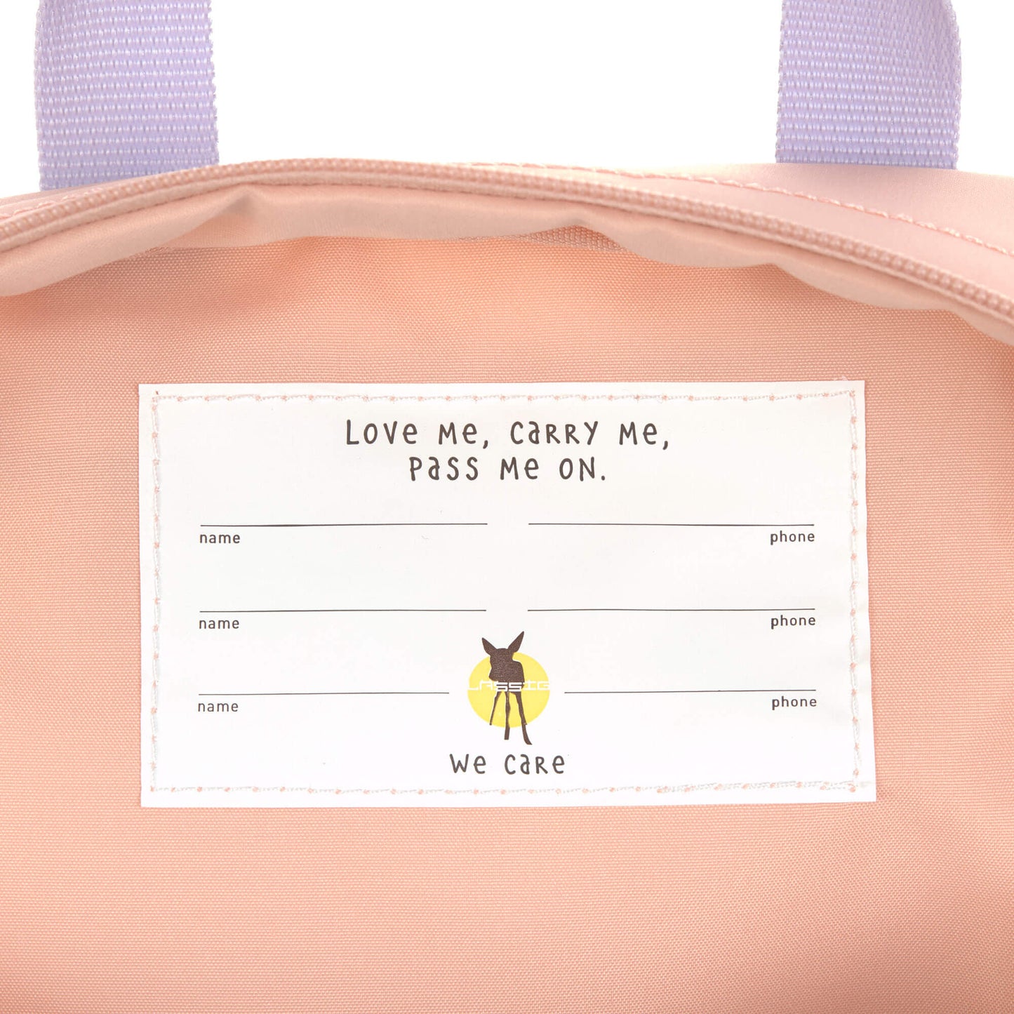 Lässig rosa Kindergartenrucksack Kirsche Square Little Gang
