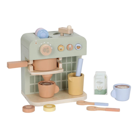 Little Dutch Kaffeemaschine grün Holz Essentials