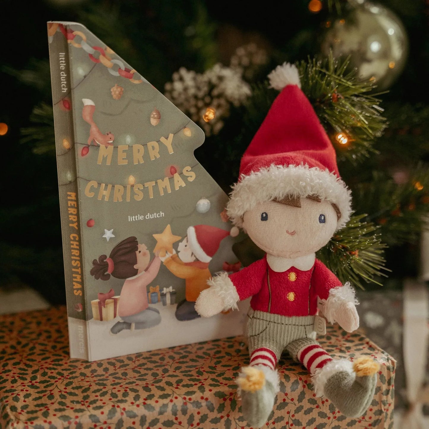 Little Dutch Weihnachtsbuch mit Kuschelpuppe Jim Geschenkset