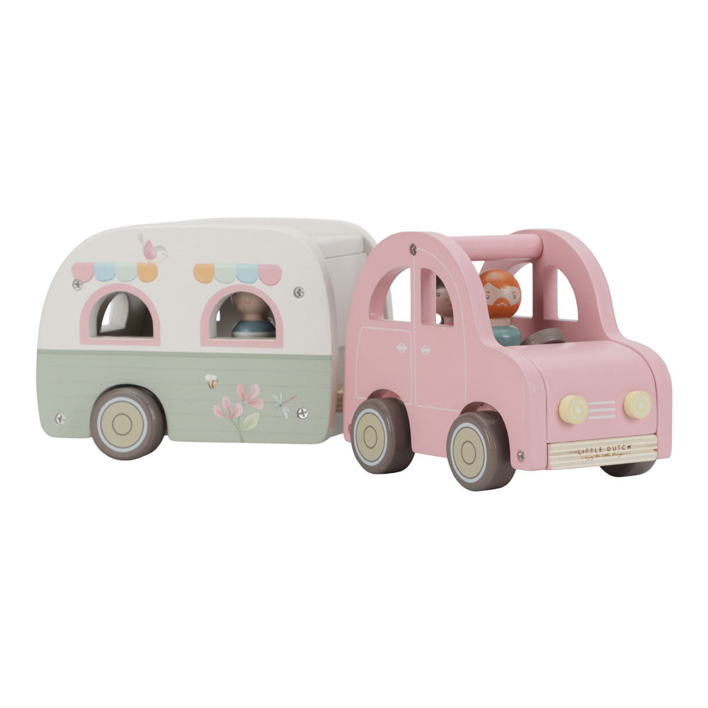 Little Dutch Spielzeugauto mit Wohnwagen Holz