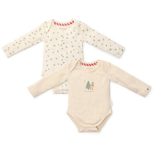 Little Dutch 2er Pack Body Langarm Beige Little Christmas