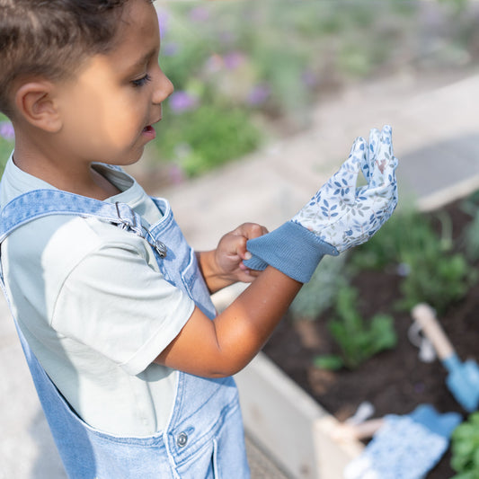 Little Dutch Kinder Gartenhandschuhe blau Forest Friends