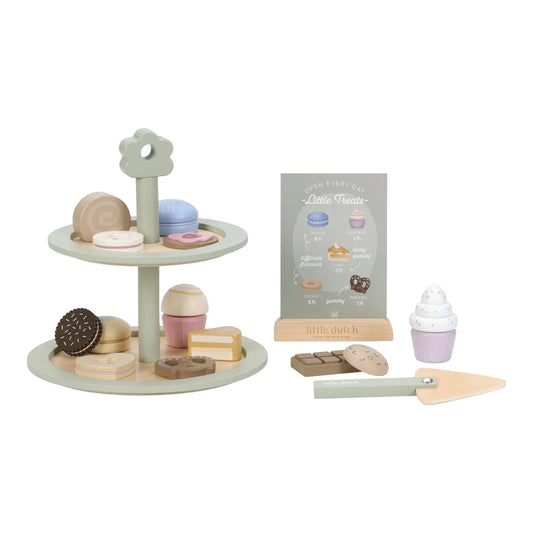 Little Dutch Holz Etagere Grün Kinder Teeservice