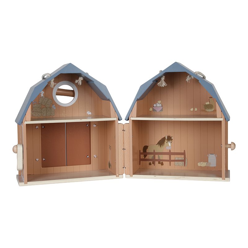Little Dutch tragbares Bauernhaus Holz Puppenhaus Little Farm