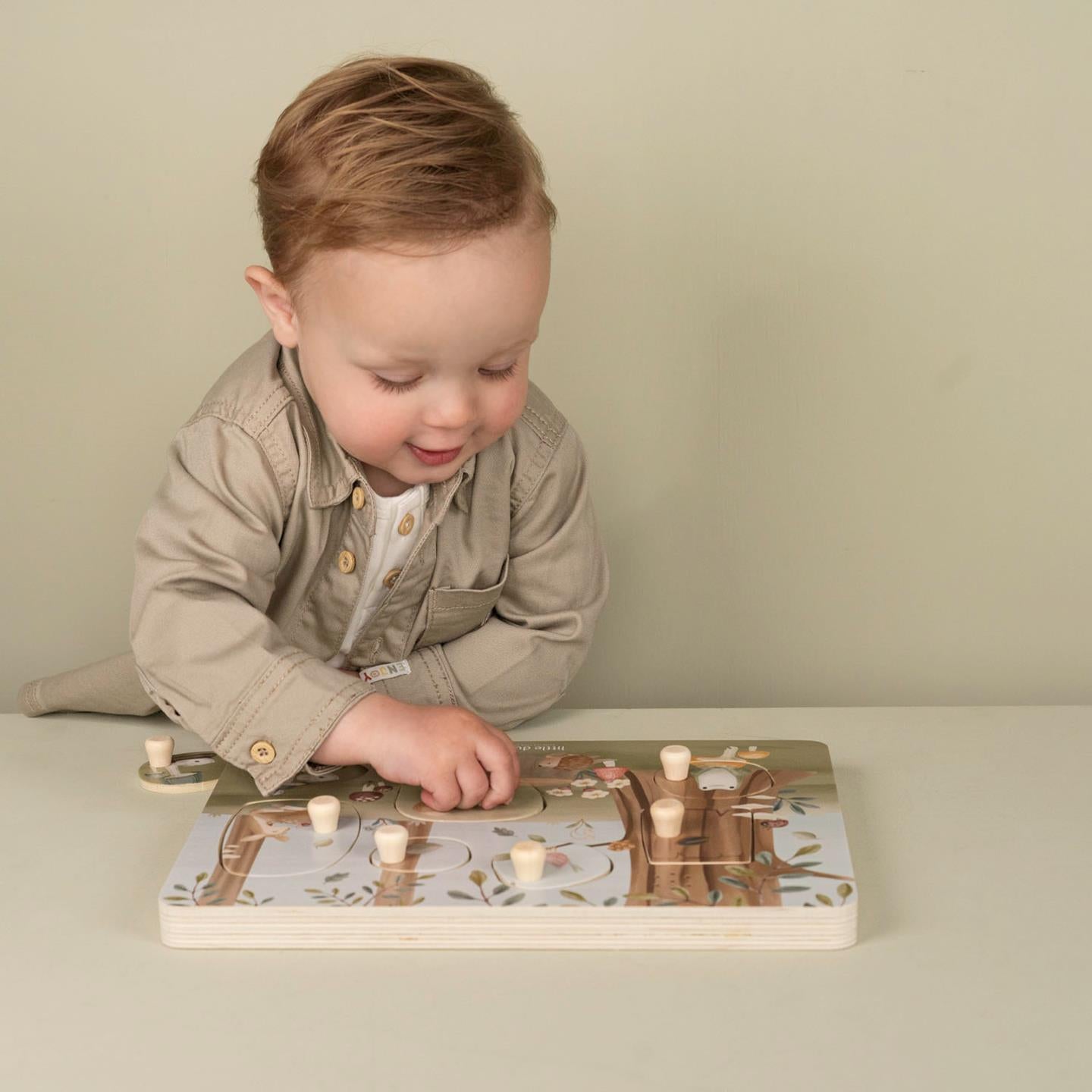 Little Dutch Sound Greif Puzzle blau Holz Forest Friends