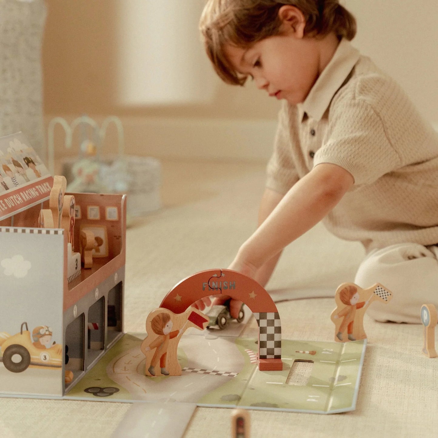 Little Dutch Holzrennbahn im Spielkoffer Essentials