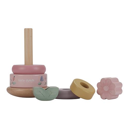 Little Dutch Stapelturm mit Ringen rosa Fairy Garden