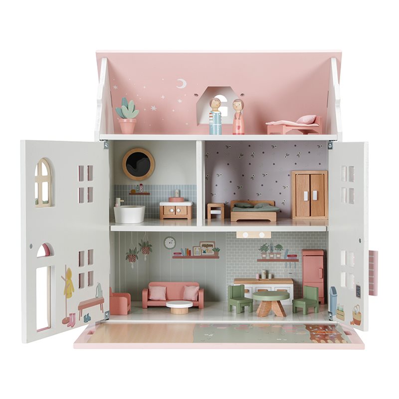Little Dutch rosa Holz Puppenhaus