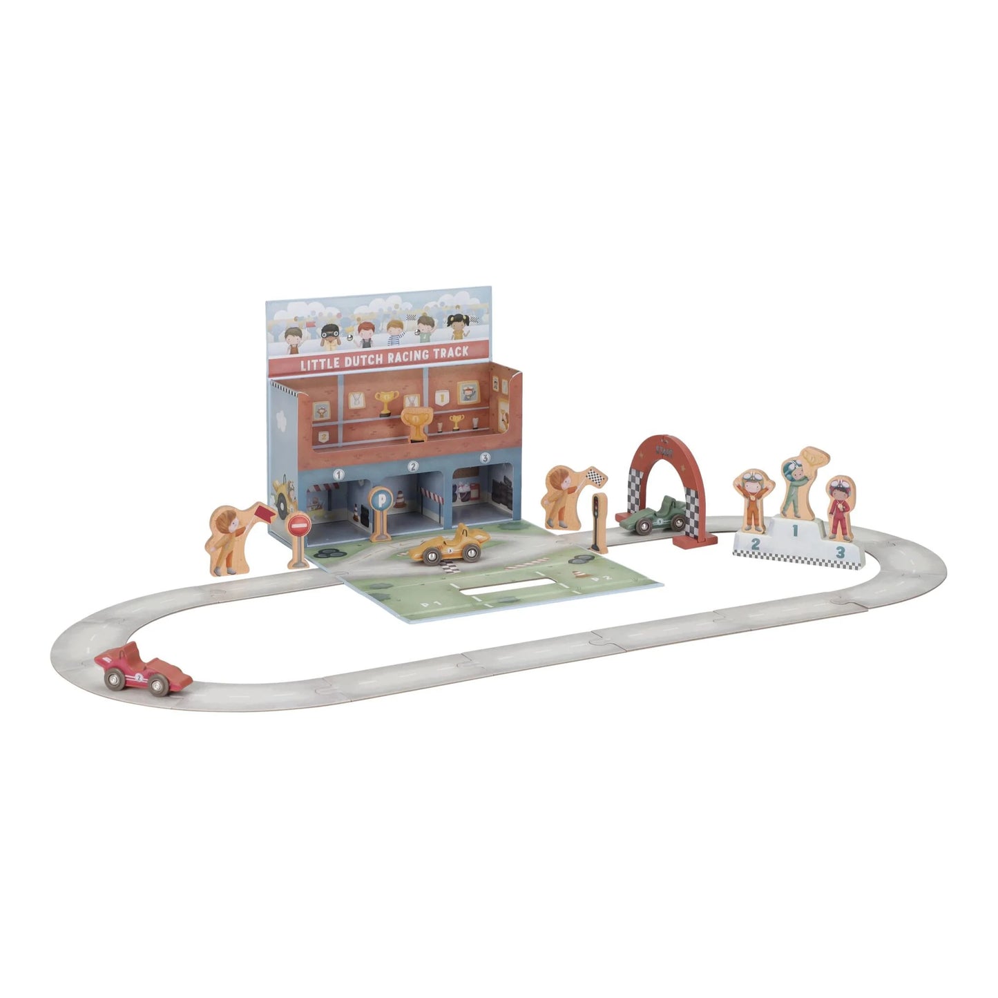 Little Dutch Holzrennbahn im Spielkoffer Essentials